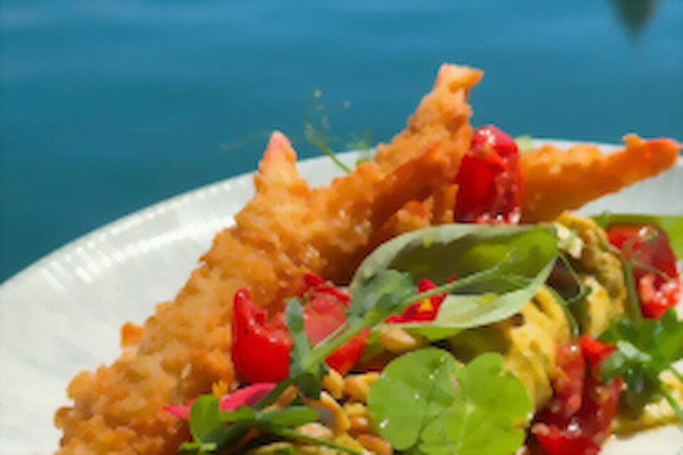 Crispy shrimp at Dandy restaurant, Zaton